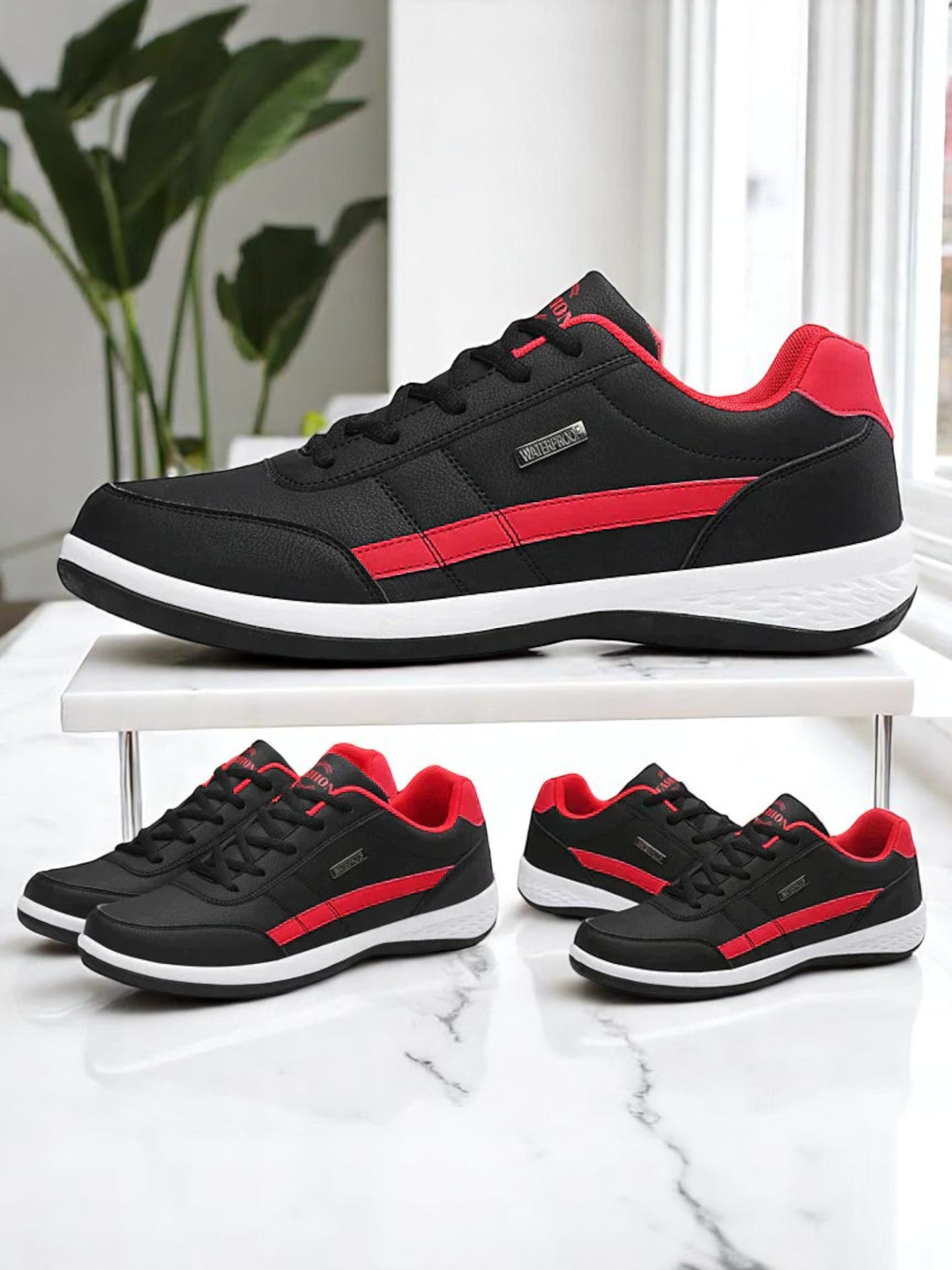 Theodore | Wasserdichte Orthopädische Turnschuhe mit Ergonomischer Unterstützung für Damen und Herren | Schwarz