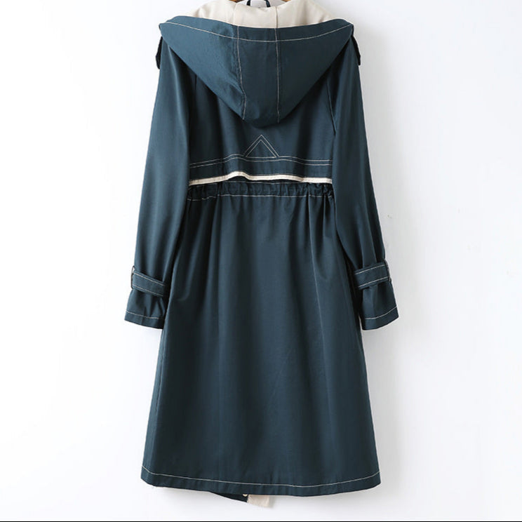 Trenchcoat Damen Wasserfest Mit Kapuze | Lange Schnitt 1