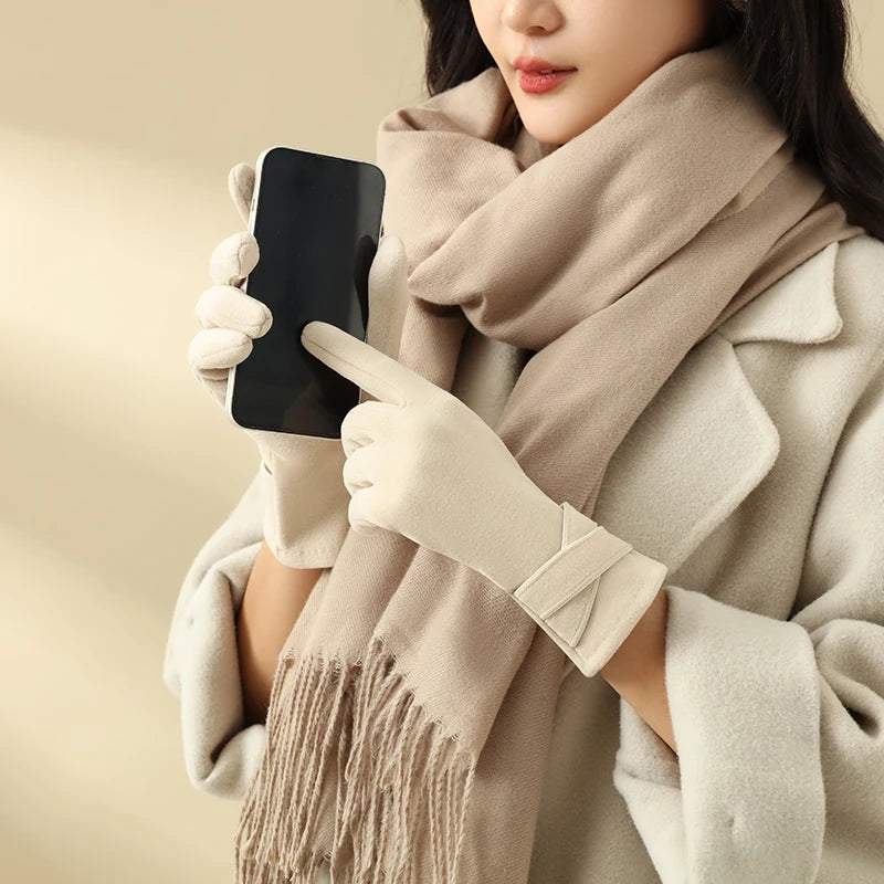 Warme Handschuhe für Damen, Winddicht, Samt | Winter 2