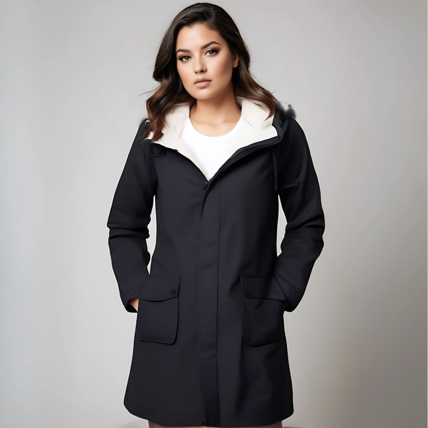 Wasserdichte Regenjacke für Damen | Kapuze, funktionales Design 1