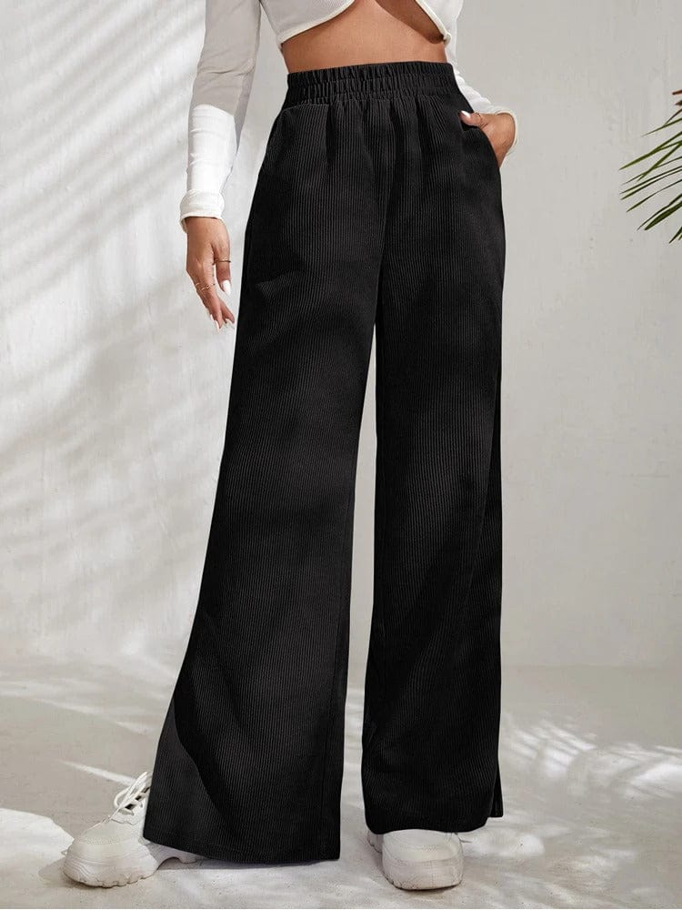 Weite Cordhose für Damen | mit Seitenschlitz 1