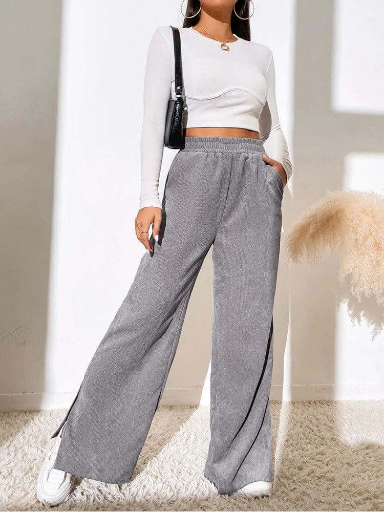Weite Cordhose für Damen | mit Seitenschlitz 3
