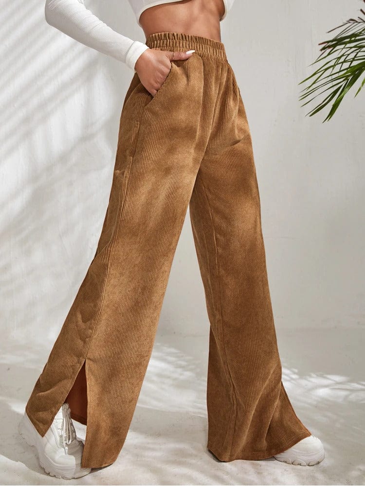 Weite Cordhose für Damen | mit Seitenschlitz 4
