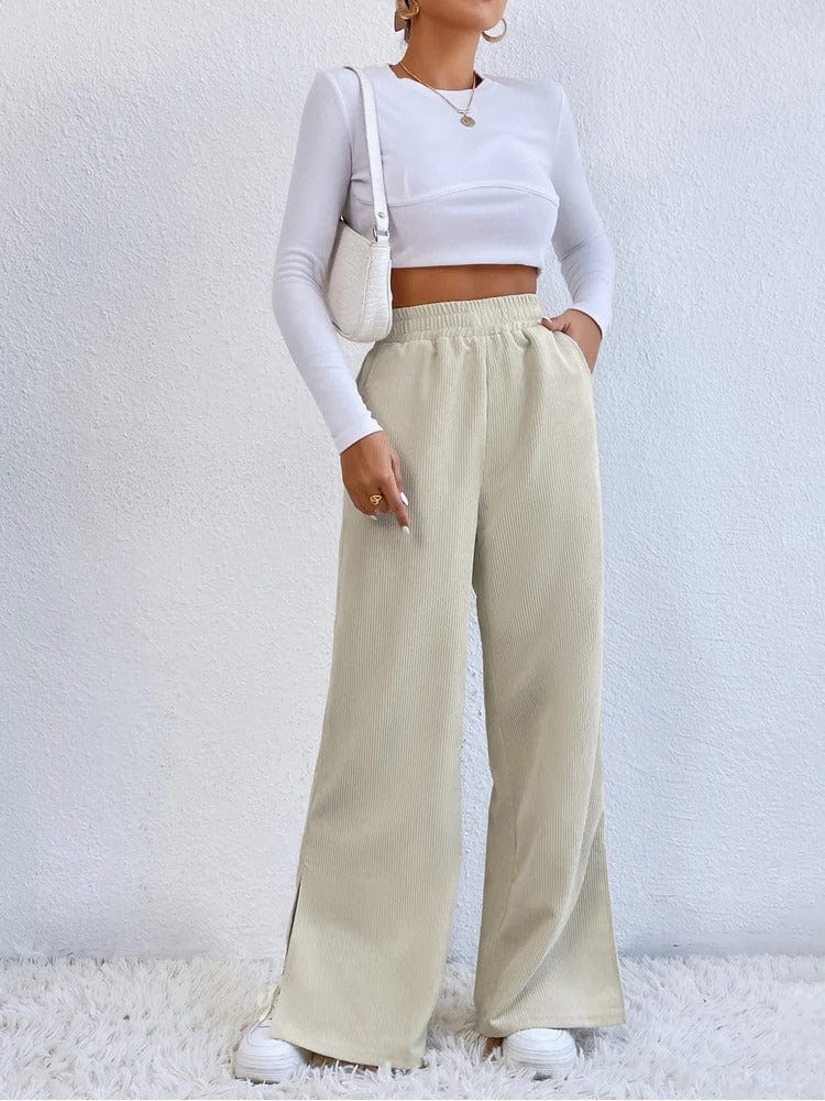 Weite Cordhose für Damen | mit Seitenschlitz 5