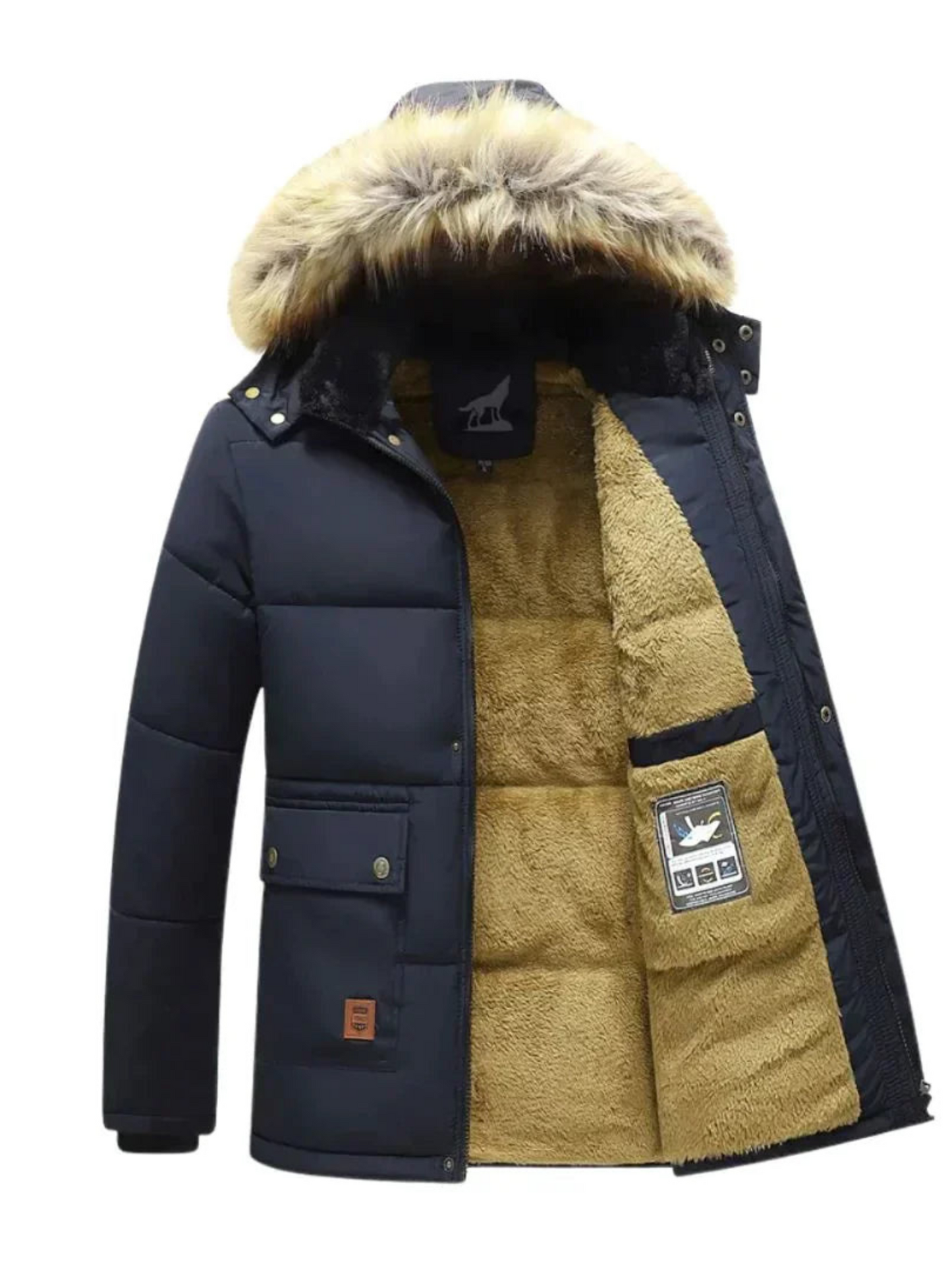 Winterparkajacke für Herren | Abnehmbare Kapuze 1