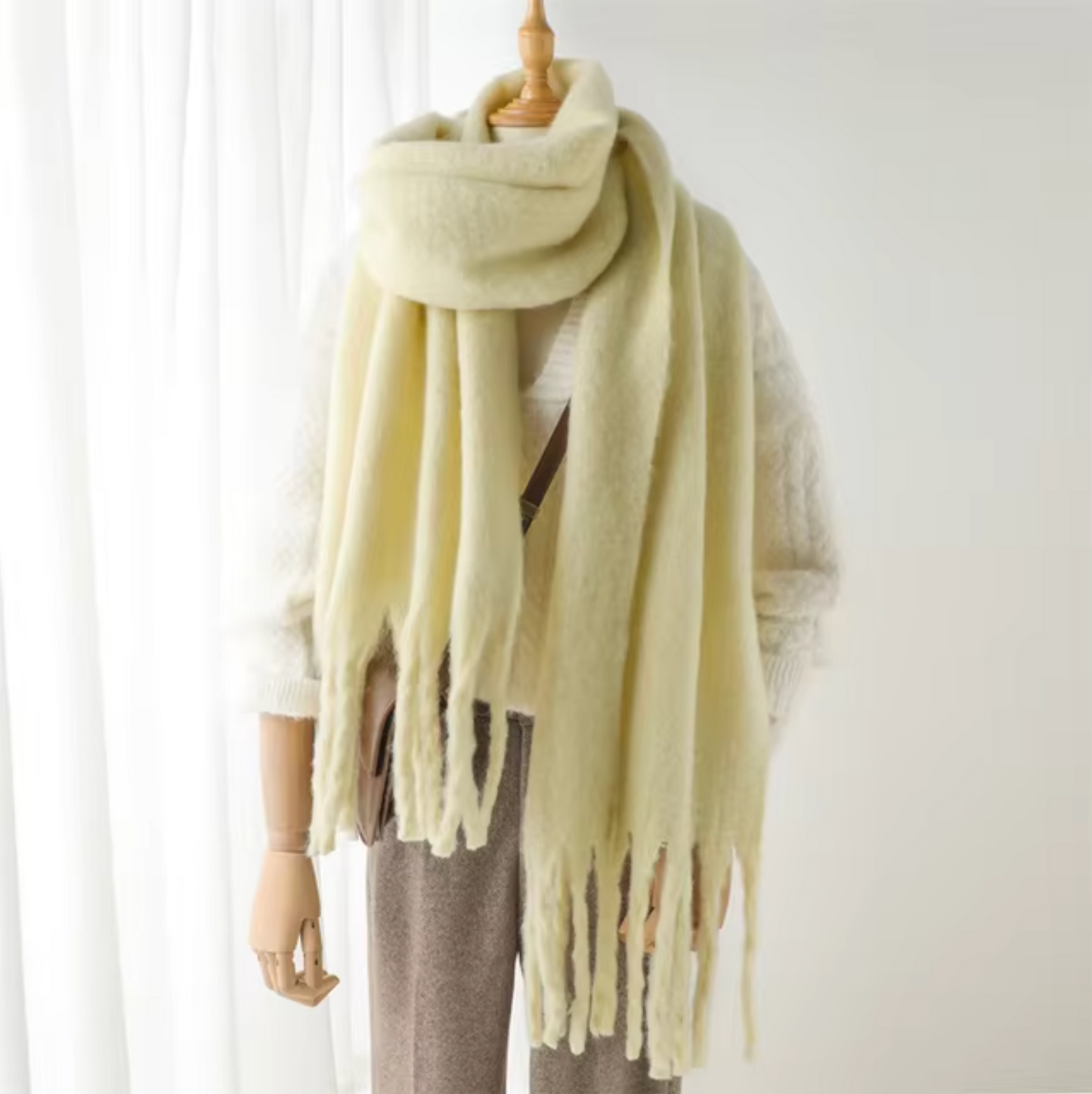 Winterschal für Damen | Dickes Pashmina-Design 11