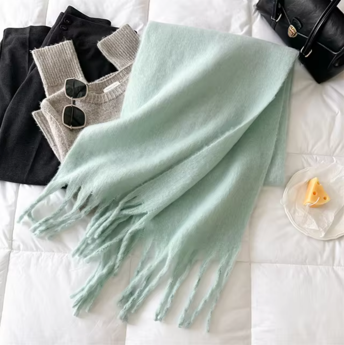 Winterschal für Damen | Dickes Pashmina-Design 13