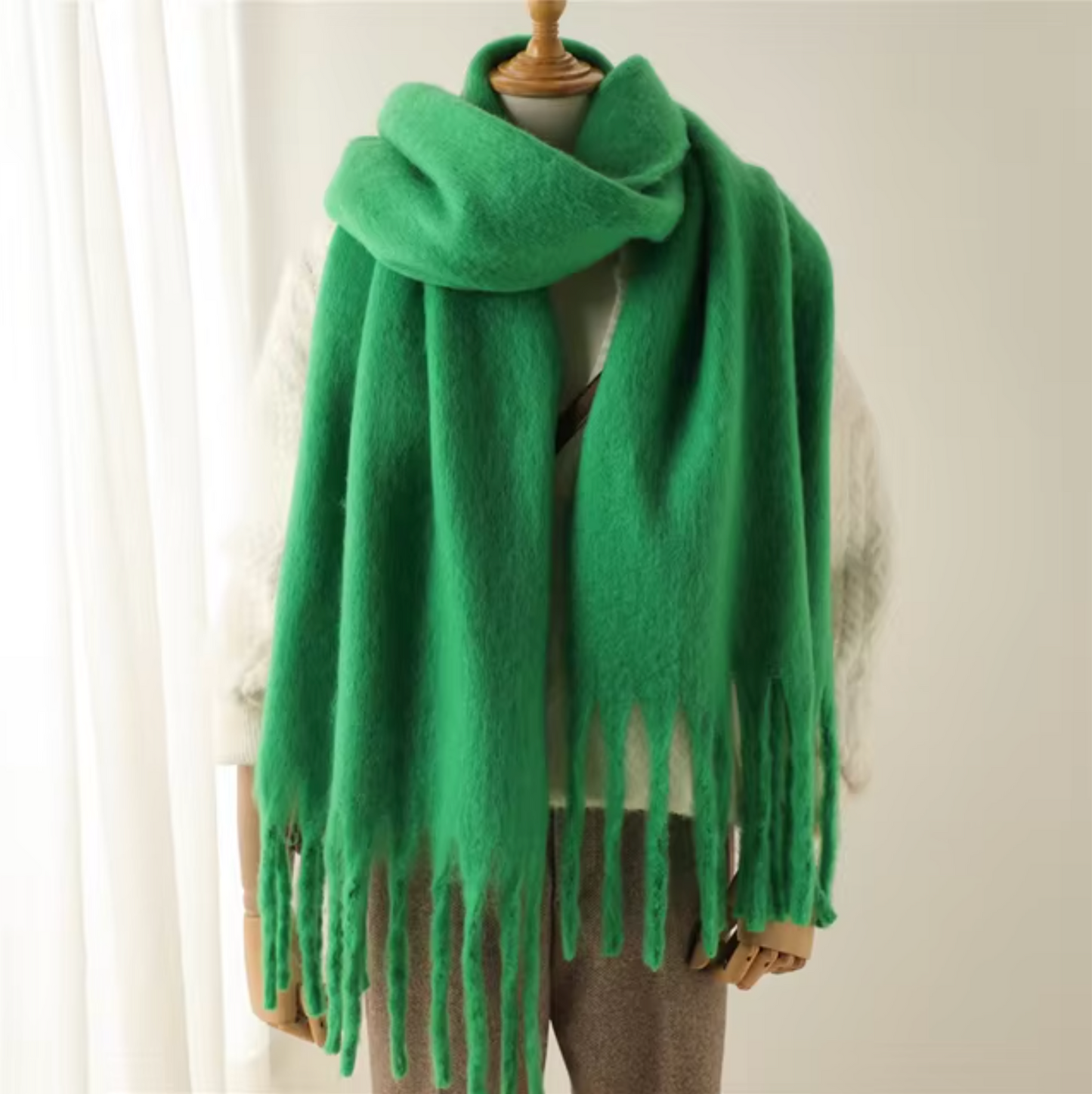 Winterschal für Damen | Dickes Pashmina-Design 14