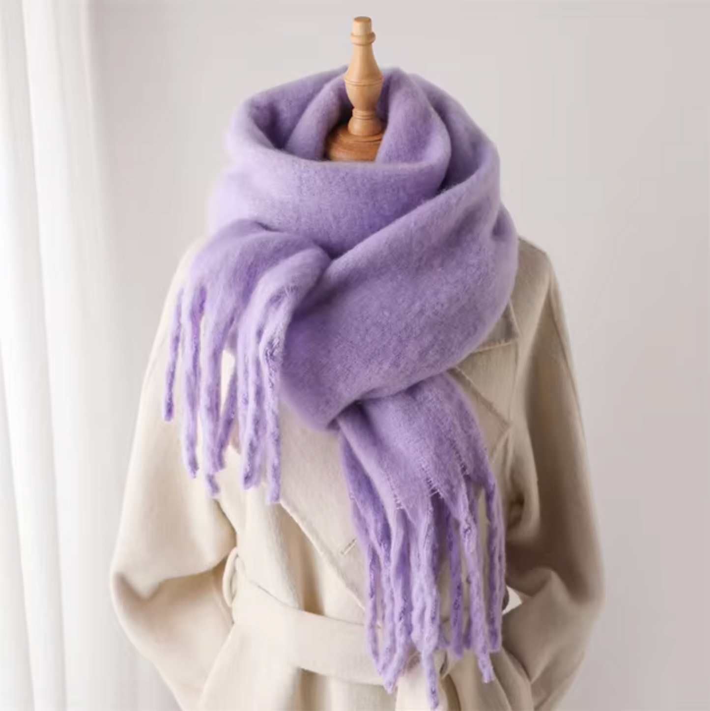 Winterschal für Damen | Dickes Pashmina-Design 16