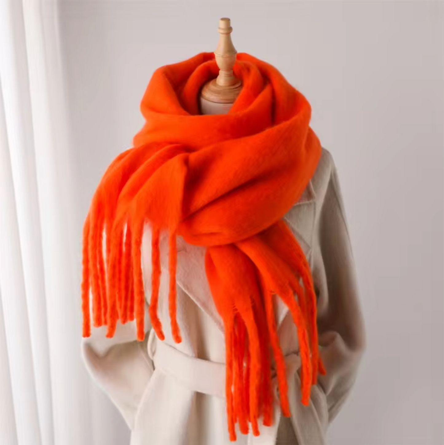 Winterschal für Damen | Dickes Pashmina-Design 17