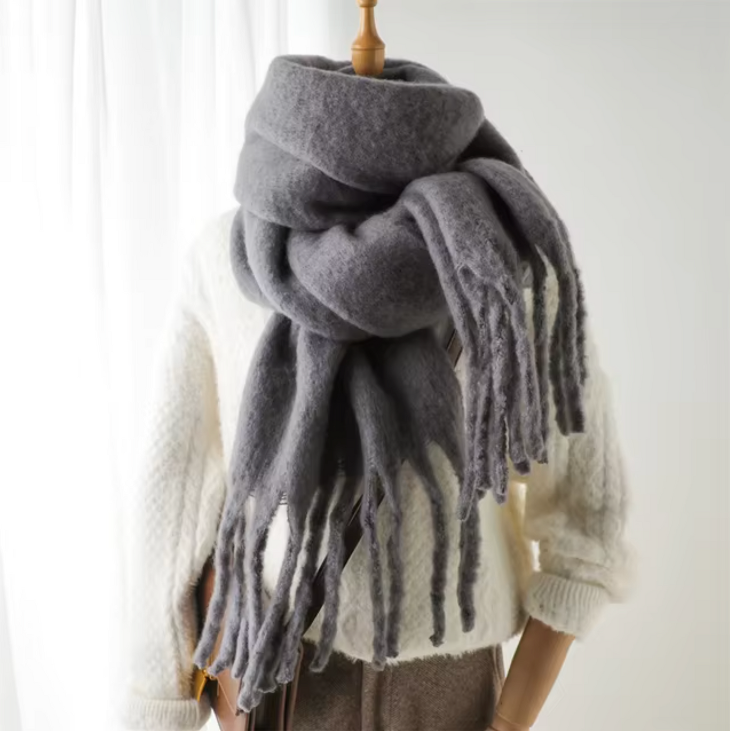 Winterschal für Damen | Dickes Pashmina-Design 4