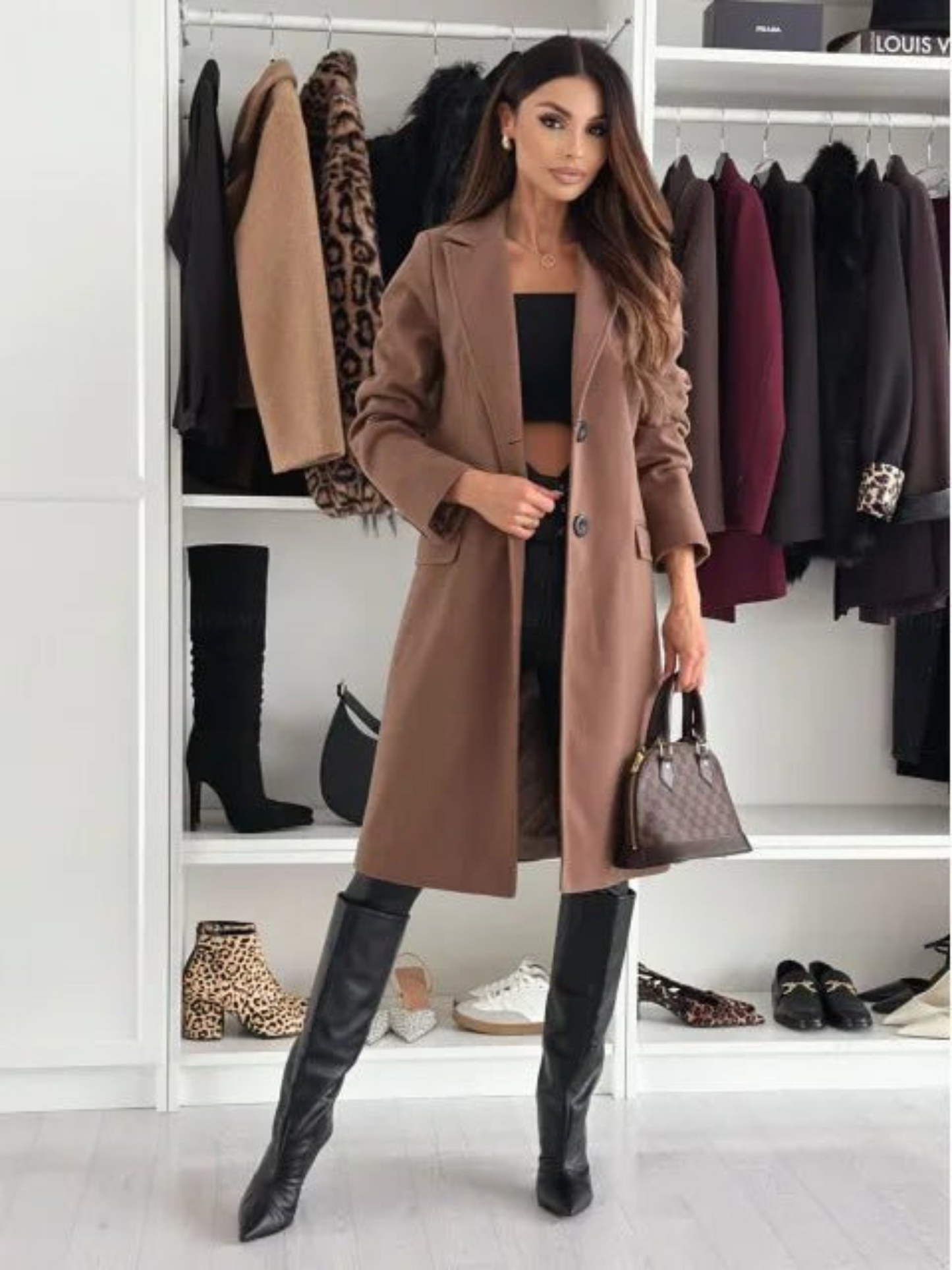 Wolljacke für Damen, minimalistisches Design | Winter 1