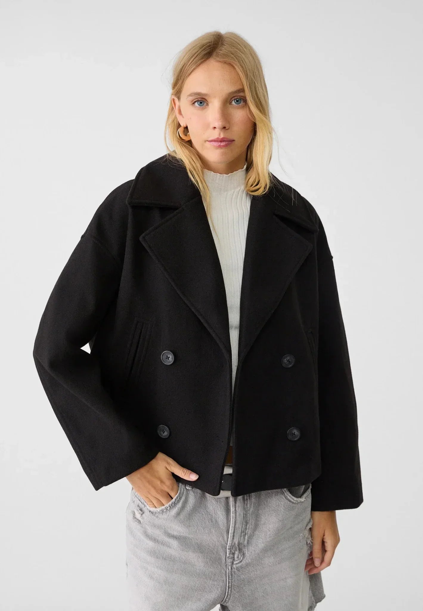Zweireihige Jacke für Damen | Kurzer Schnitt 1