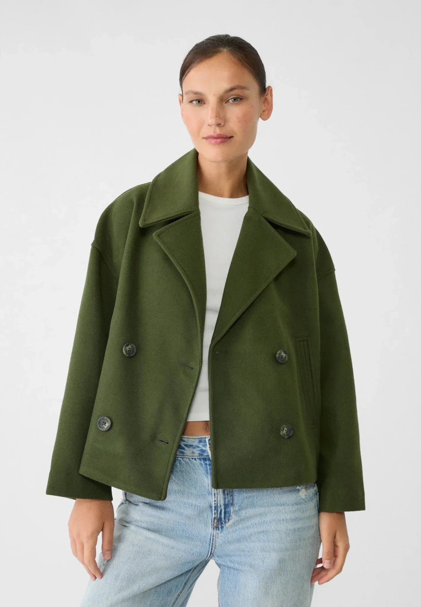 Zweireihige Jacke für Damen | Kurzer Schnitt 2