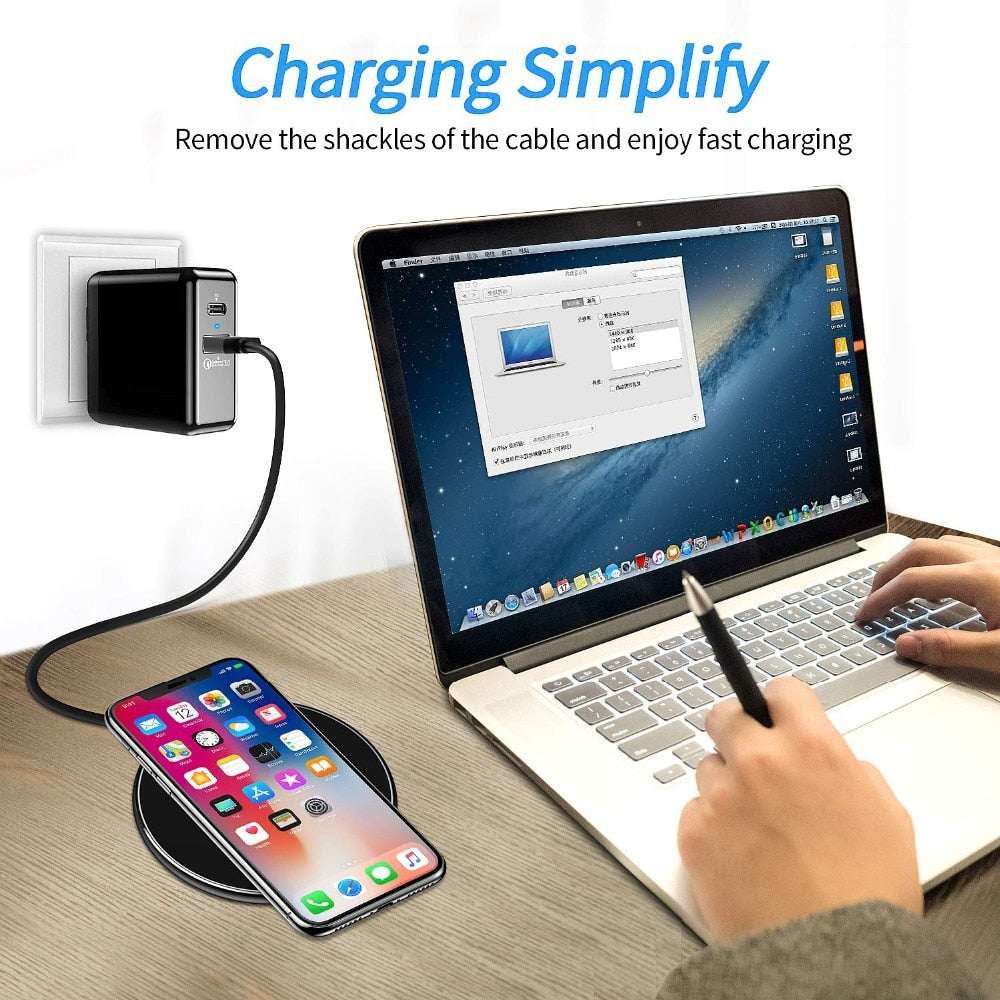 30 W schnelles kabelloses Ladepad | Premium USB-C Ladekabel MagSafe Ladegerät für Apple iPhone, Samsung & Android – schnelles kabelloses Ladepad 2