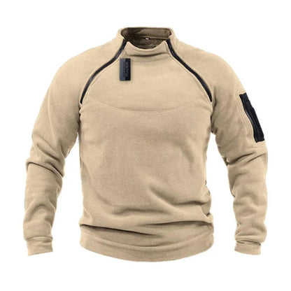 Herren Pullover mit Reißverschluss – Warmer Polar Fleece für Outdoor