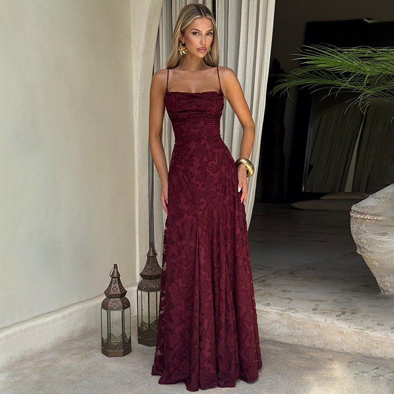 Abendkleid Blumendruck Elegant 0