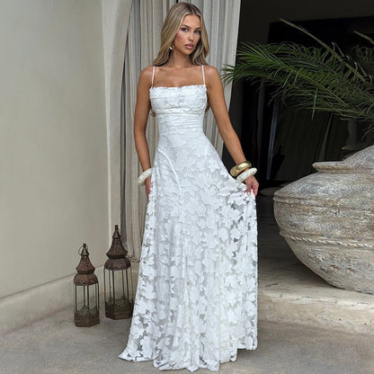 Abendkleid Blumendruck Elegant 1