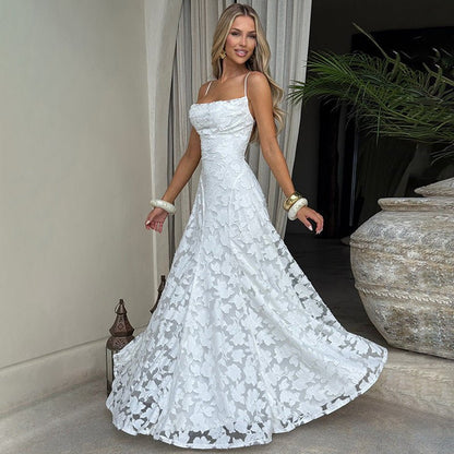 Abendkleid Blumendruck Elegant 3