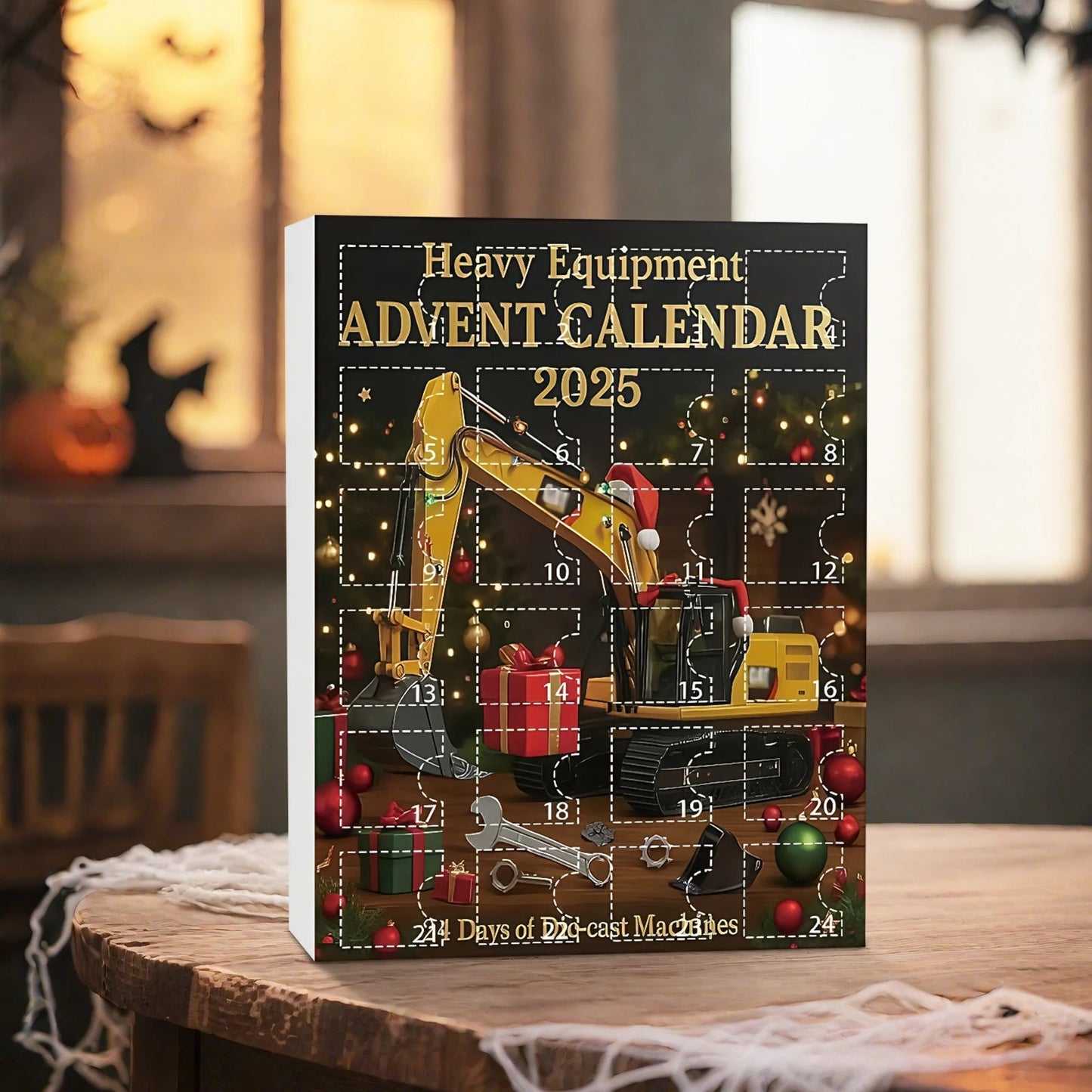 Adventskalender für Kinder | Baufahrzeug-Ornamente 1