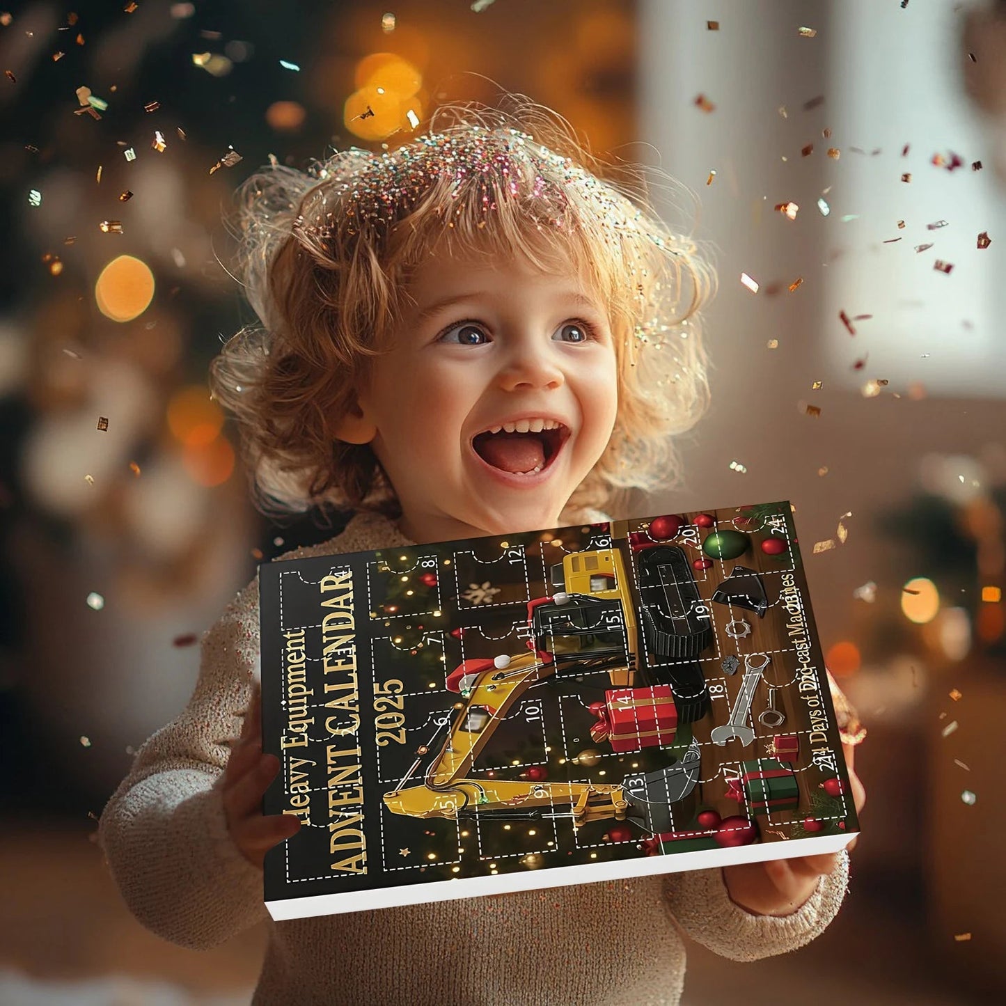 Adventskalender für Kinder | Baufahrzeug-Ornamente 5