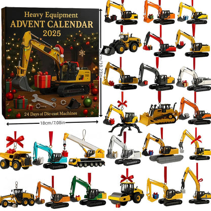 Adventskalender für Kinder | Baufahrzeug-Ornamente 6