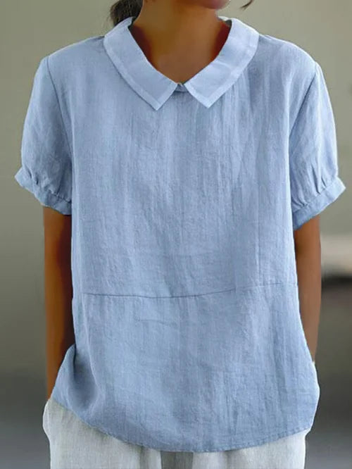 Amalie ™ - Entspannt geschnittene Bluse mit Kragen 0