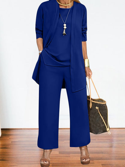 Ana | Vielseitiges Twin Set Damen aus weichen Materialien mit entspannter Passform und modernem Design | Blau