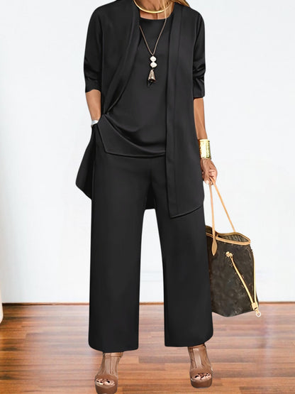 Ana | Vielseitiges Twin Set Damen aus weichen Materialien mit entspannter Passform und modernem Design | Schwarz