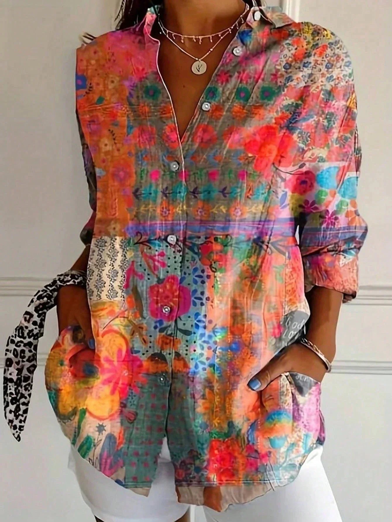 Annika™ - Bunte Bluse mit verspieltem Druck 1