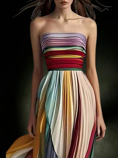 Asia | Langes Damenkleid aus hochwertigem Stoff mit bequemer Passform und einzigartigem Design | Mehrfarbig 3