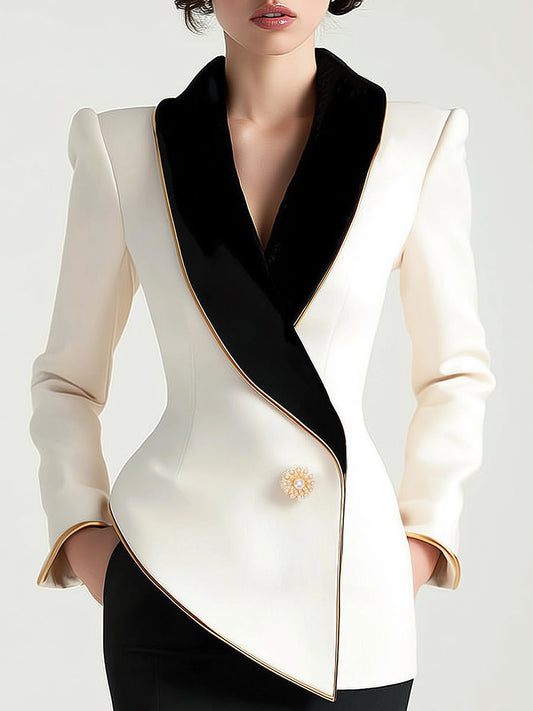 Asymmetrischer Blazer für Damen | Lockere Passform 0