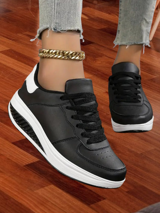 Atmungsaktive Orthopädische Flex-Schuhe für Damen mit Schnürung und modernem Design | schwarz