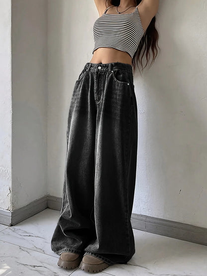 Baggy Jeans Damen, Weite Beine, Vintage-Stil | Lässige Passform 3
