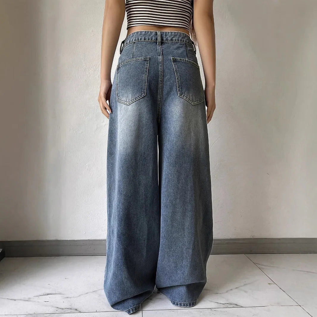Baggy Jeans Damen, Weite Beine, Vintage-Stil | Lässige Passform 4