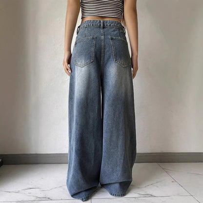 Baggy Jeans Damen, Weite Beine, Vintage-Stil | Lässige Passform 4