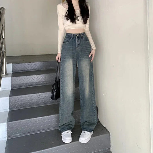 Baggy Jeans Damen | Weite Passform, Vintage Design | Langer Schnitt | 0