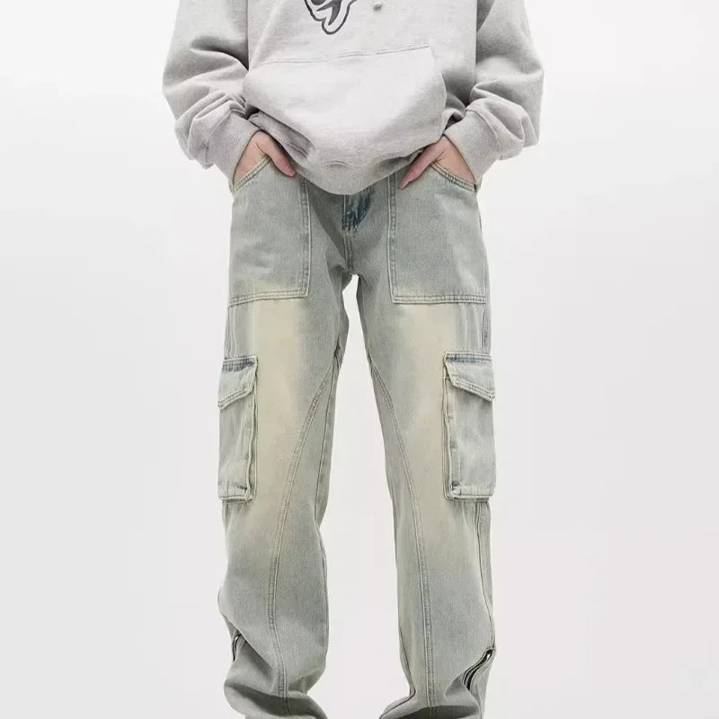 Baggy Jeans Herren, Weite Passform, Seitliche Reißverschlüsse | Urban Style 2
