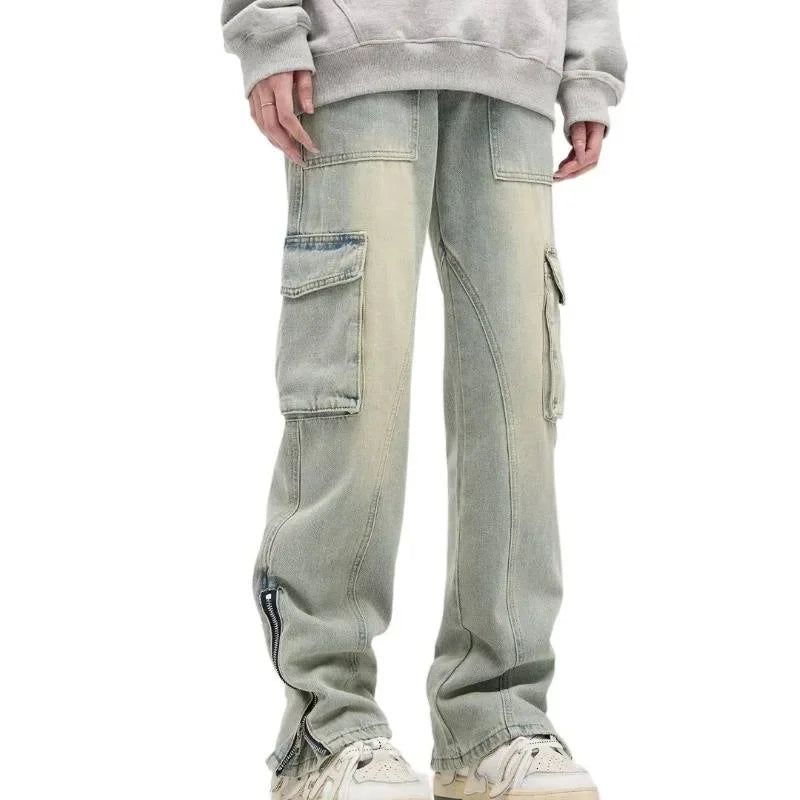 Baggy Jeans Herren, Weite Passform, Seitliche Reißverschlüsse | Urban Style 3