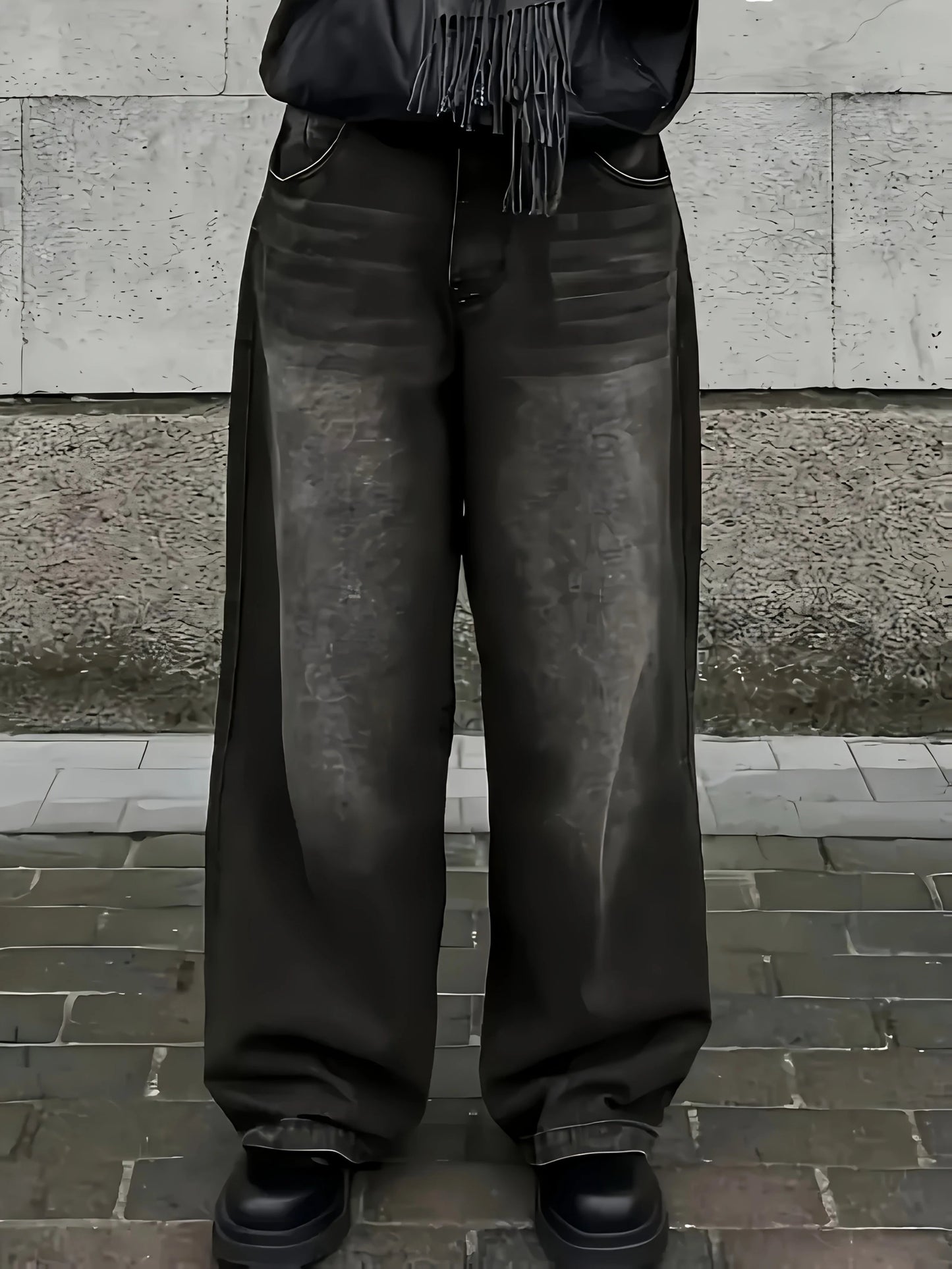 Baggy Jeans Herren | Weite Passform, Retro-Stil | Lange Hose 0