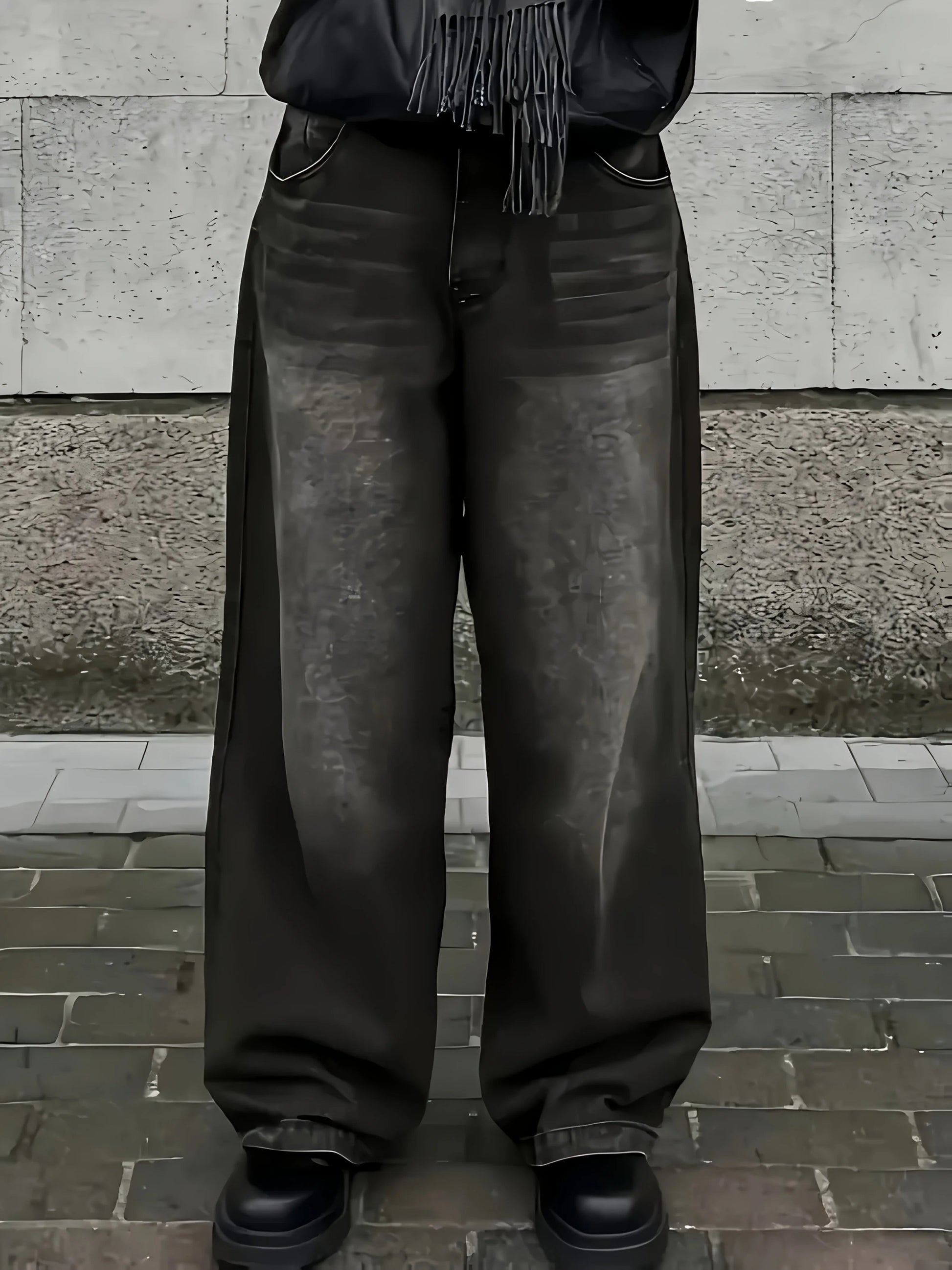 Baggy Jeans Herren | Weite Passform, Retro-Stil | Lange Hose 0