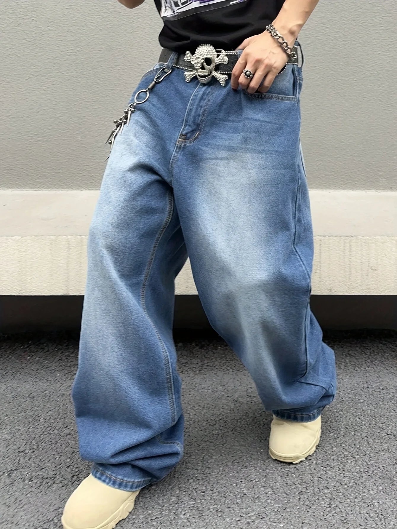 Baggy Jeans Herren | Weite Passform, Retro-Stil | Lange Hose 4