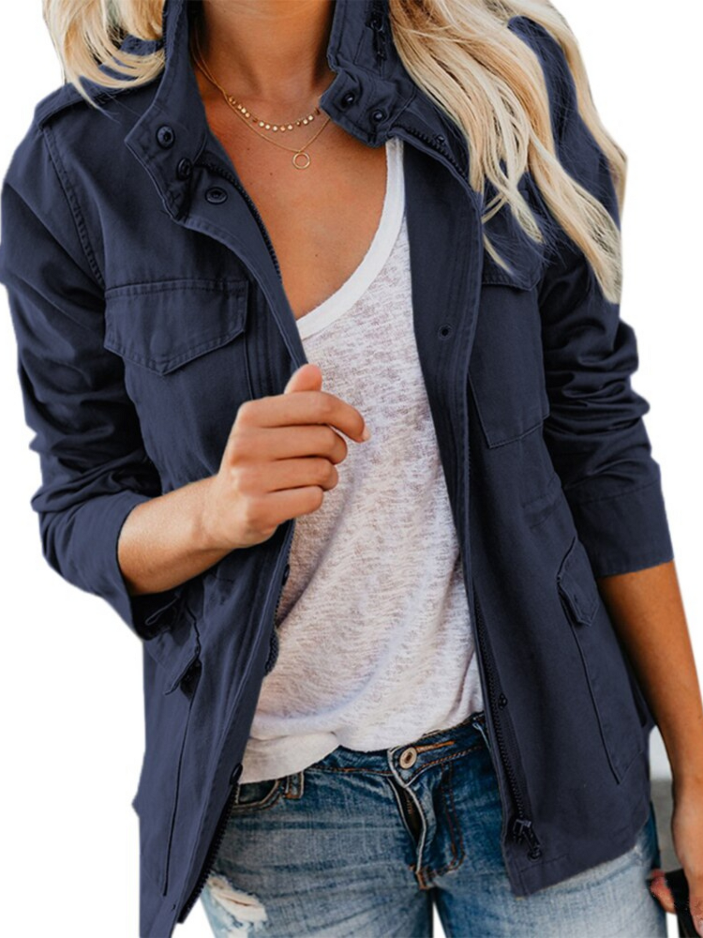 Baumwollmischjacke für Damen | Normale Passform 3