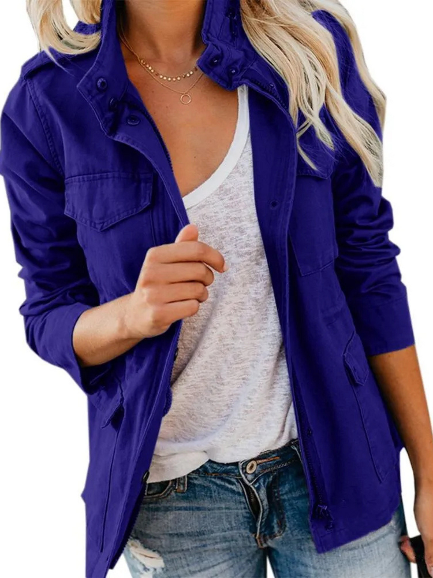 Baumwollmischjacke für Damen | Normale Passform 5