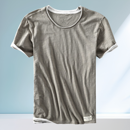 Bequemes Herren T-Shirt – Kurzarm aus Atmungsaktiver Baumwolle | Grau