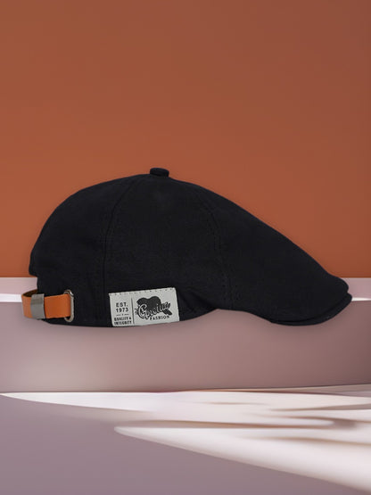 Beretique | Stylische Herren-Retro-Mütze aus hochwertigem Material für jede Gelegenheit | Schwarz 2
