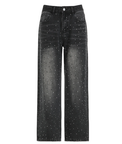 Bella | Glitzer Weite-Leg-Jeans