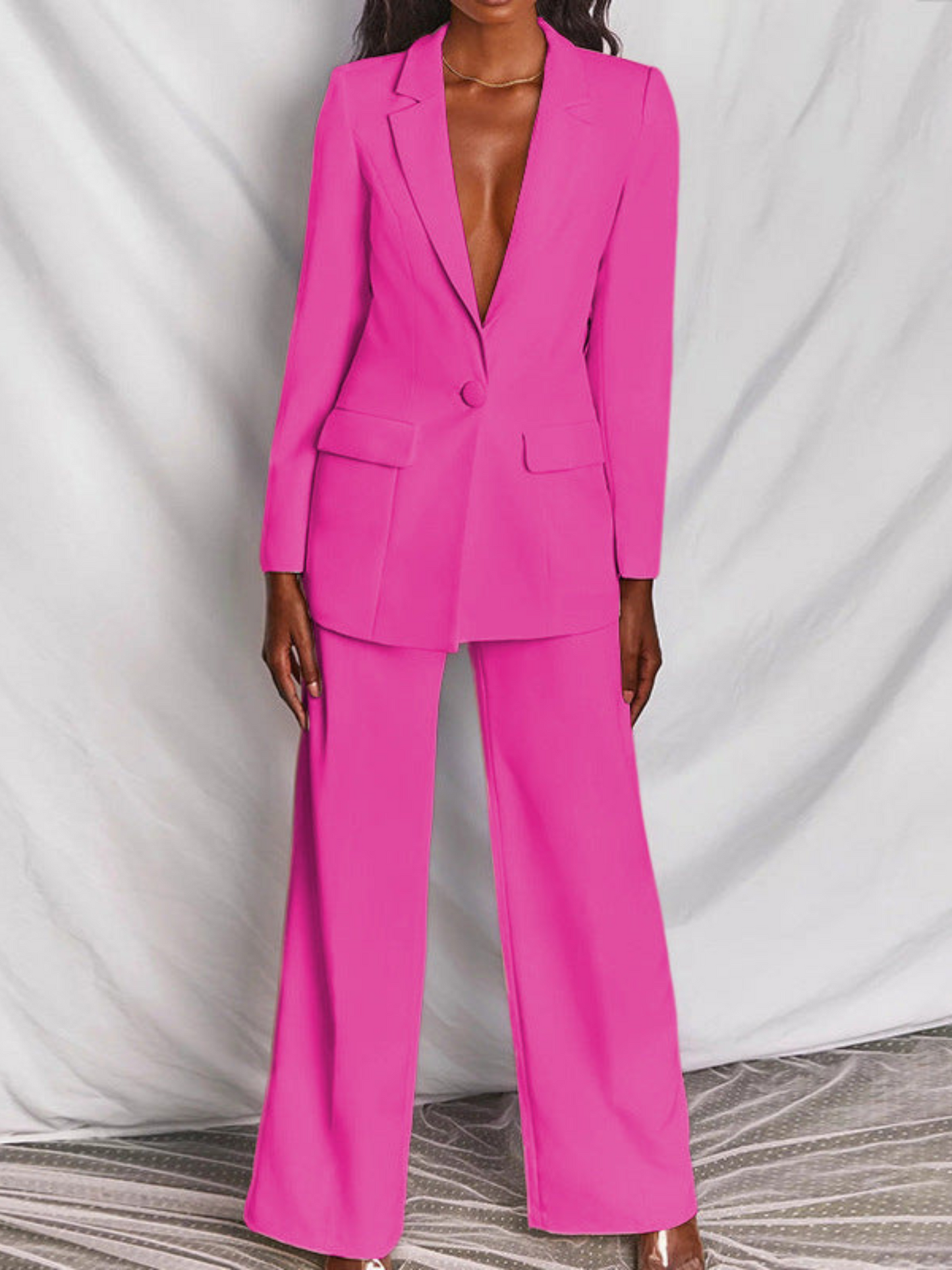 Blazer- und Hosen-Set für Damen | Normale Passform 5