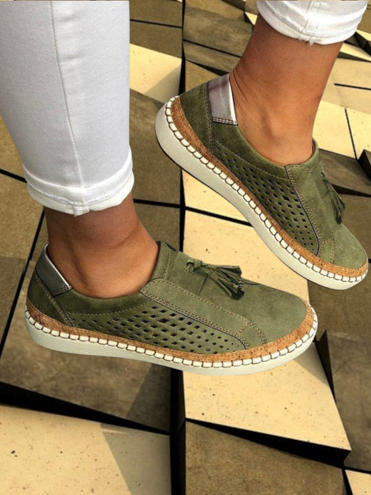 Bogen unterstützen Frauen-Sneaker mit Slip-Außensohle für Frauen | Grun