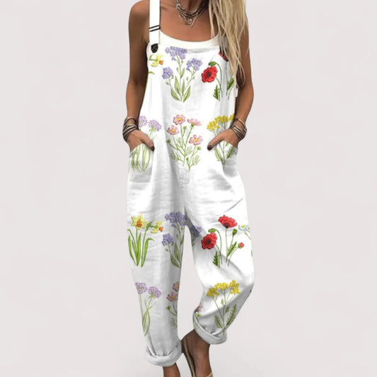 Overall Jumpsuit Damen | Wildblumen-Print & Boho Latzhose
